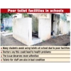 Unhygienic toilets to school children